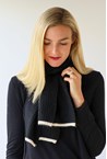 WOOL BLEND SCARF - black wint
